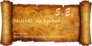 Skultéty Eszter névjegykártya